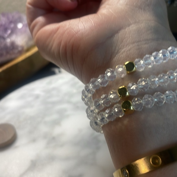 Herkimer Diamond & Swarovski Crystal Bracelet - Picture 4 of 4